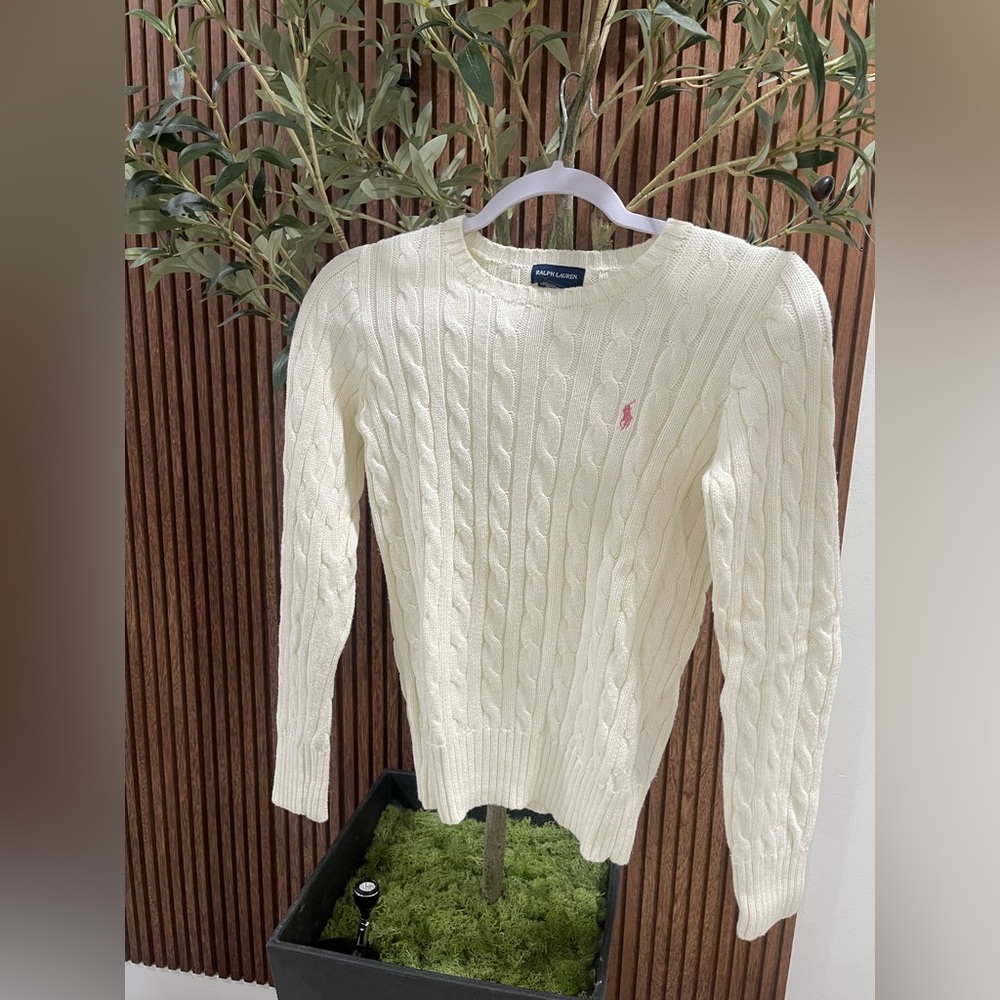 Ralph Lauren- Kids Cable-Knit Cotton Sweater- size 12/14